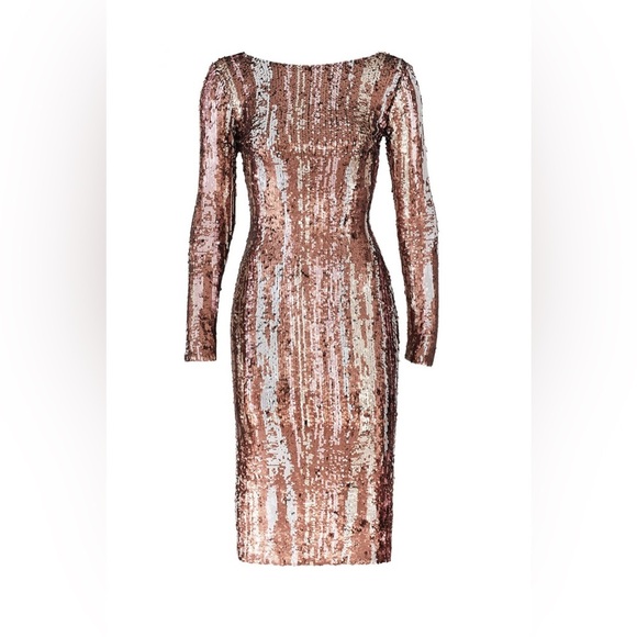 Dress the Population x RTR | Bronze Sequin Emery Dress size 10 - Picture 5 of 6